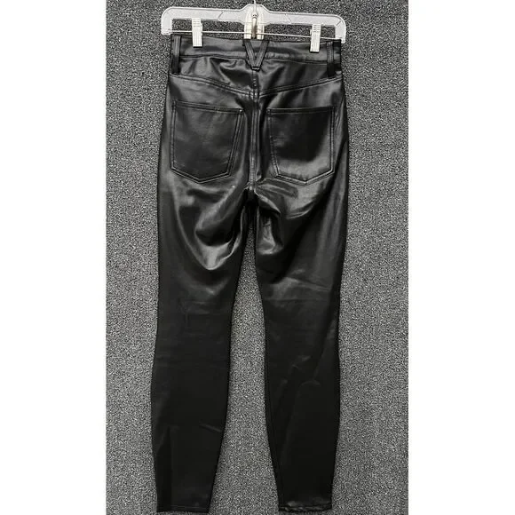 VERONICA‎ BEARD Debbie Leather Skinny Ankle High Rise Sz 24 Black - Picture 5 of 7